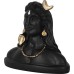 VOILA Polyvinyl Chloride Lord Adiyogi Shiva Statue Mahadev Murti for Car Dashboard Decorative Showpiece Black